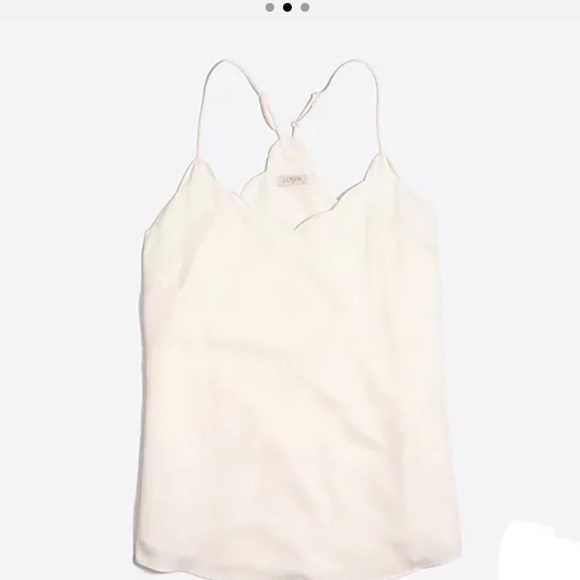 NWT! J. Crew Scalloped Cami Top, Black, Size 2 - Picture 15 of 15